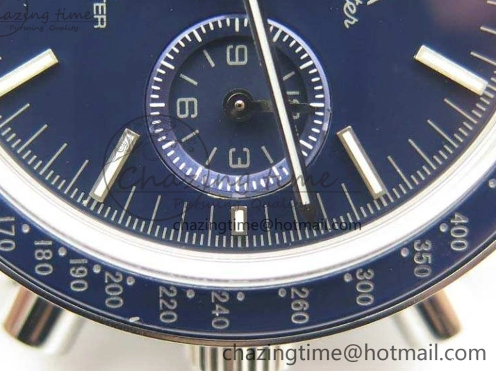 0514 SpeedMaster MoonWatch SS OMF 1:1 Best Edition Blue Dial On SS Bracelet A9300 V Casual 8088